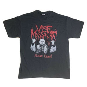 Vice Massacre Satan Lives! hardcore metal rock band t-shirt merch us large